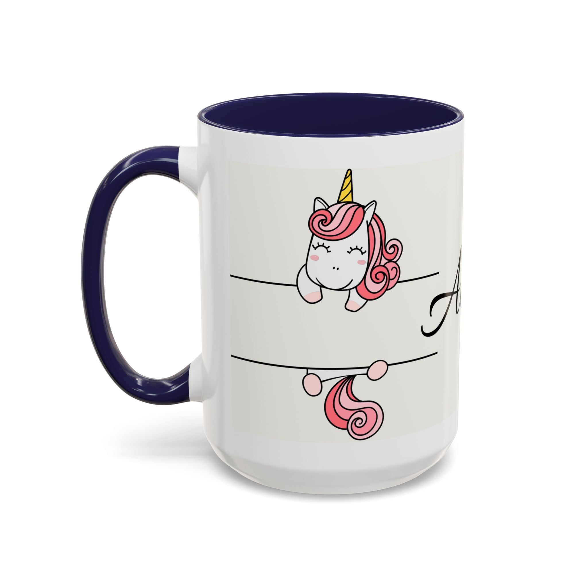 Personalized Unicorn Accent Coffee Mug - Cute Gift for Kids, Birthdays, Christmas, Unicorn Lovers, Custom Name Mug