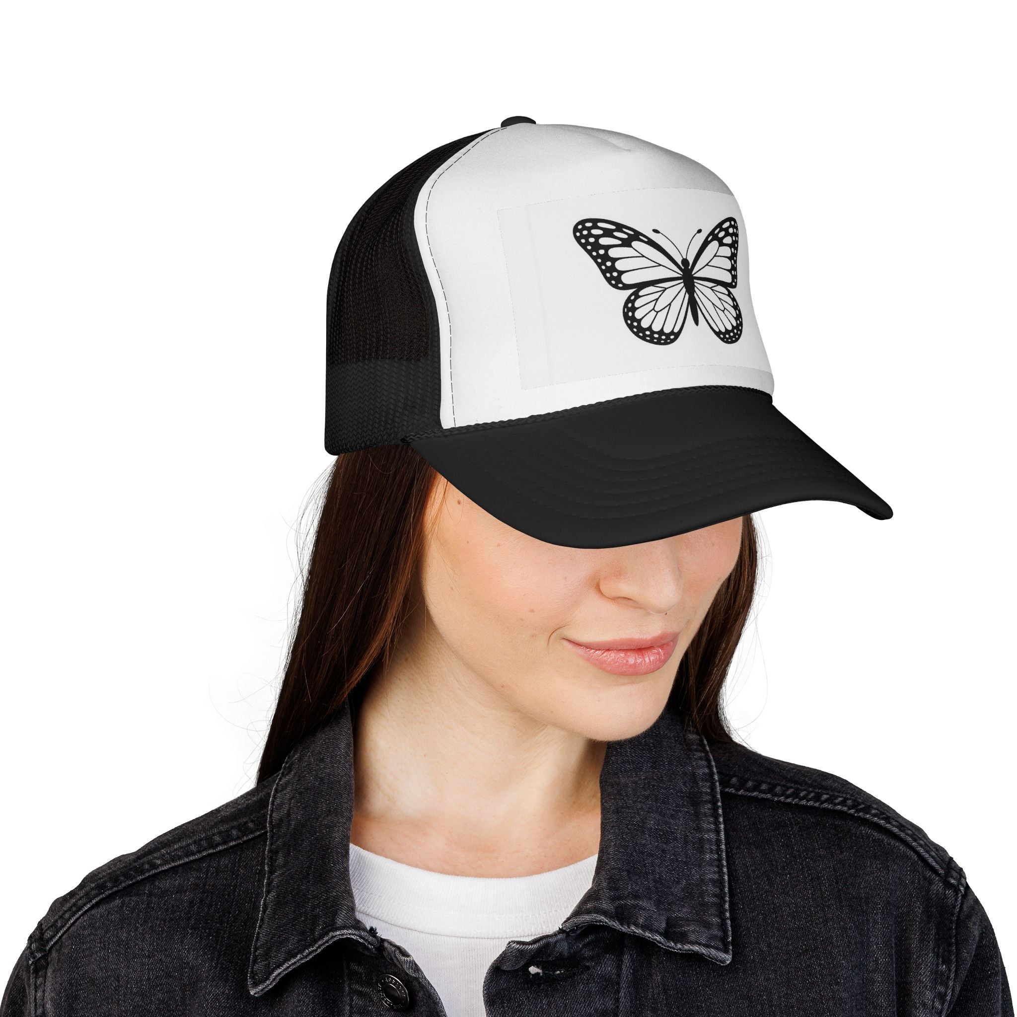 Butterfly Trucker Cap - Trendy Adjustable Hat, Outdoor Fashion, Festival Gear, Gift for Nature Lovers, Summer Accessory