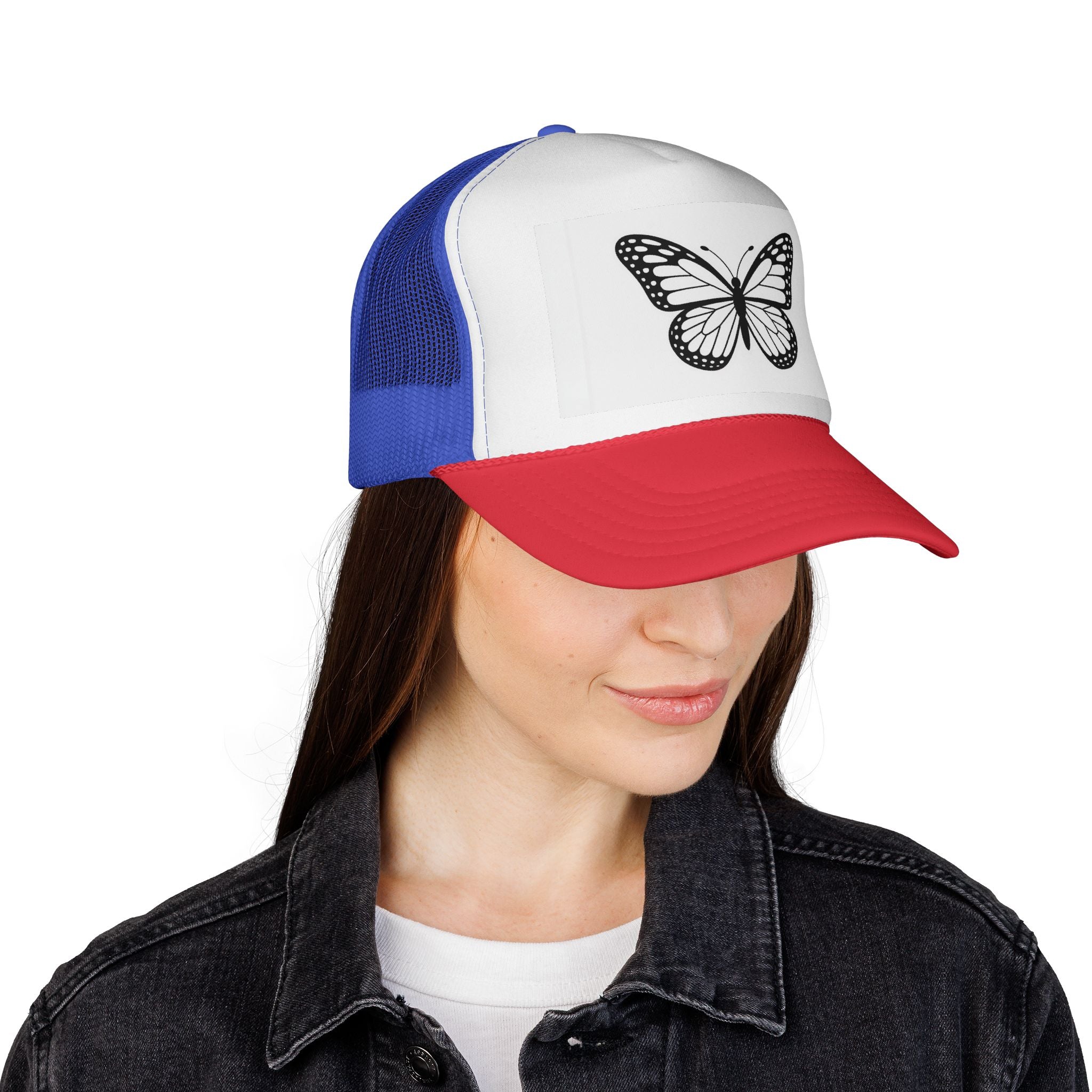 Butterfly Trucker Cap - Trendy Adjustable Hat, Outdoor Fashion, Festival Gear, Gift for Nature Lovers, Summer Accessory