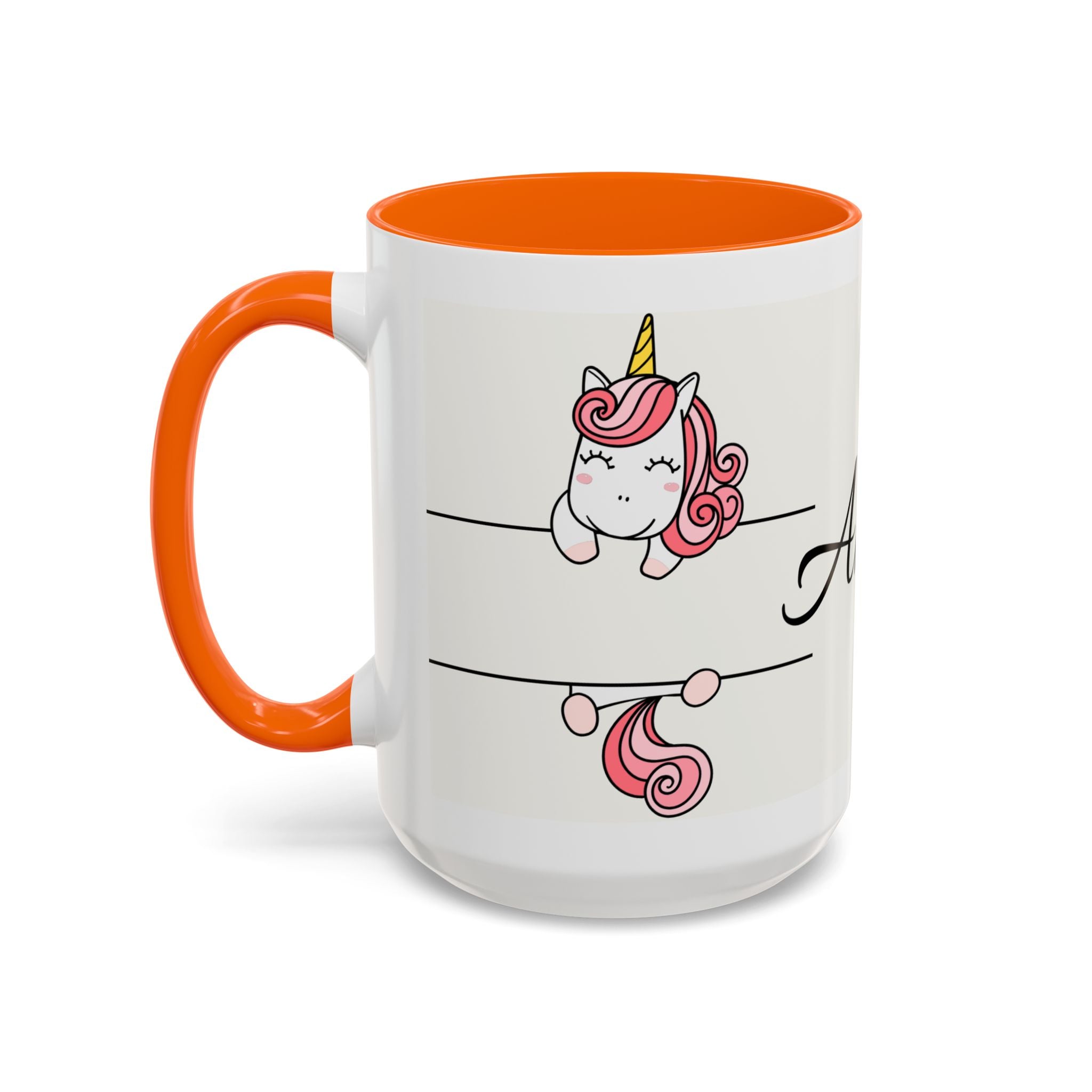 Personalized Unicorn Accent Coffee Mug - Cute Gift for Kids, Birthdays, Christmas, Unicorn Lovers, Custom Name Mug