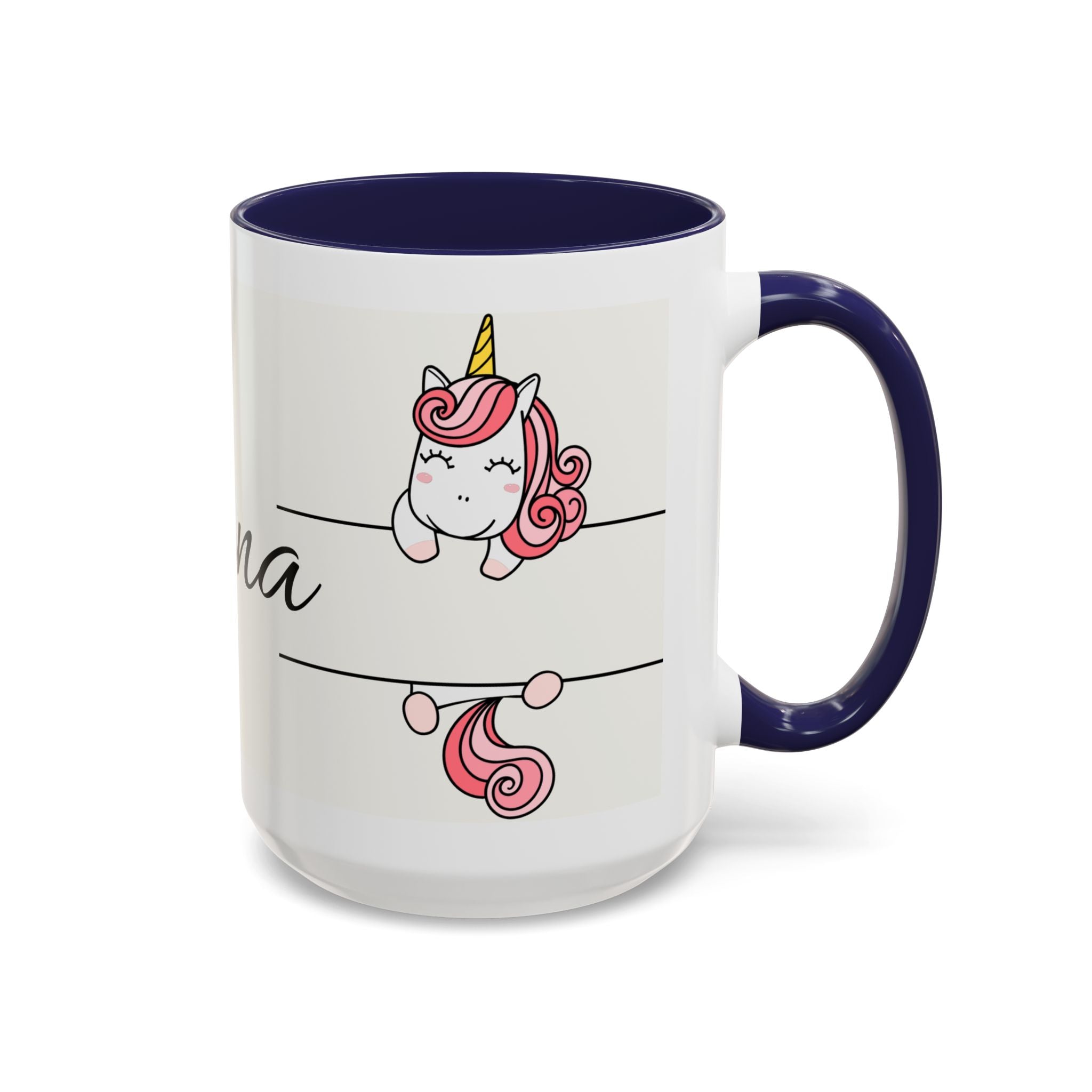 Personalized Unicorn Accent Coffee Mug - Cute Gift for Kids, Birthdays, Christmas, Unicorn Lovers, Custom Name Mug