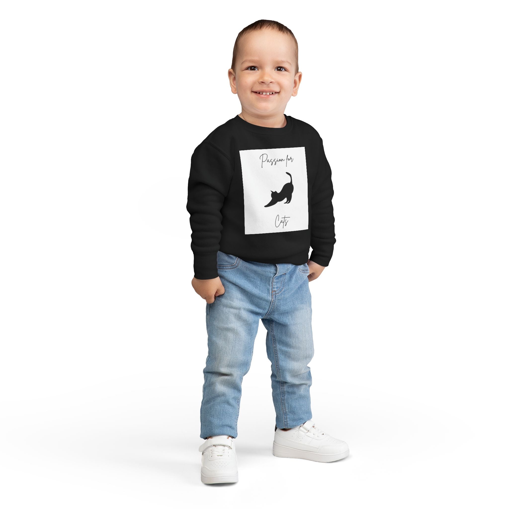 Toddler Cat Lover Sweatshirt, Perfect Gift for Cat Moms, Cute Childrenswear, Pet-Themed Apparel, Cozy Everyday Wear, Animal Lover Clothing