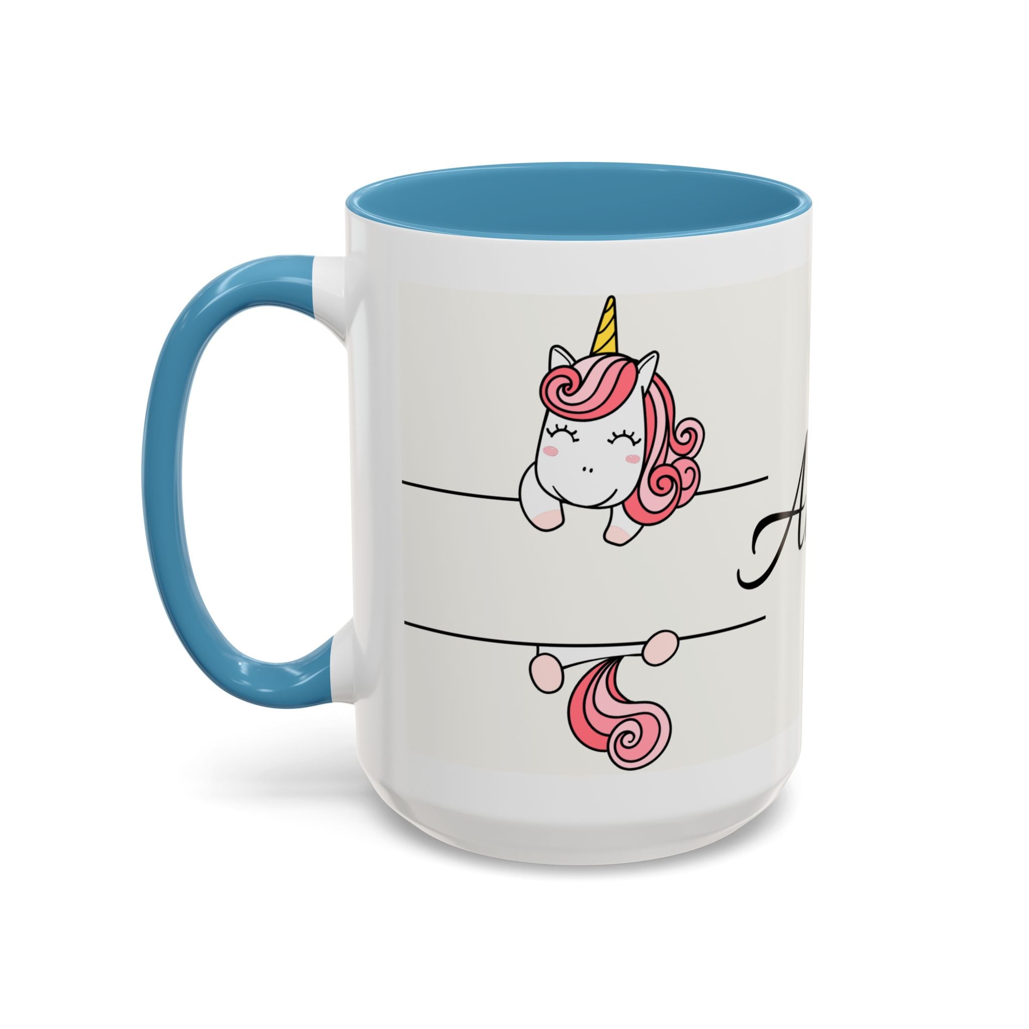 Personalized Unicorn Accent Coffee Mug - Cute Gift for Kids, Birthdays, Christmas, Unicorn Lovers, Custom Name Mug