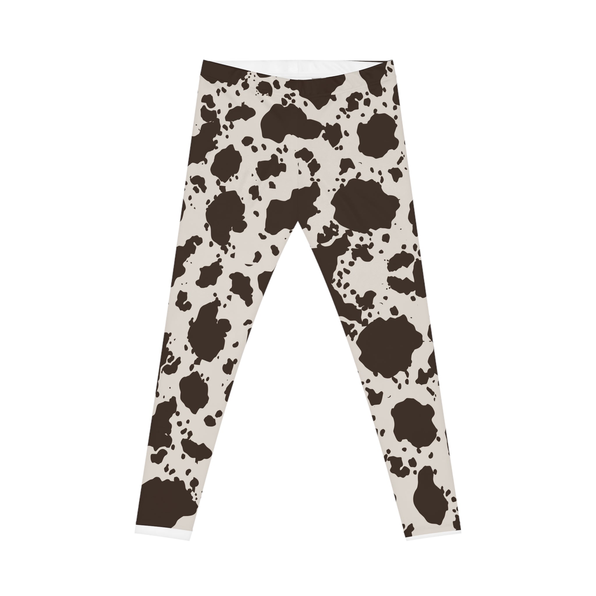 Trendy Cow Print Leggings for Women | Comfortable Workout Pants, Casual Fashion, Gift for Her, Daily Wear, Animal Print Style