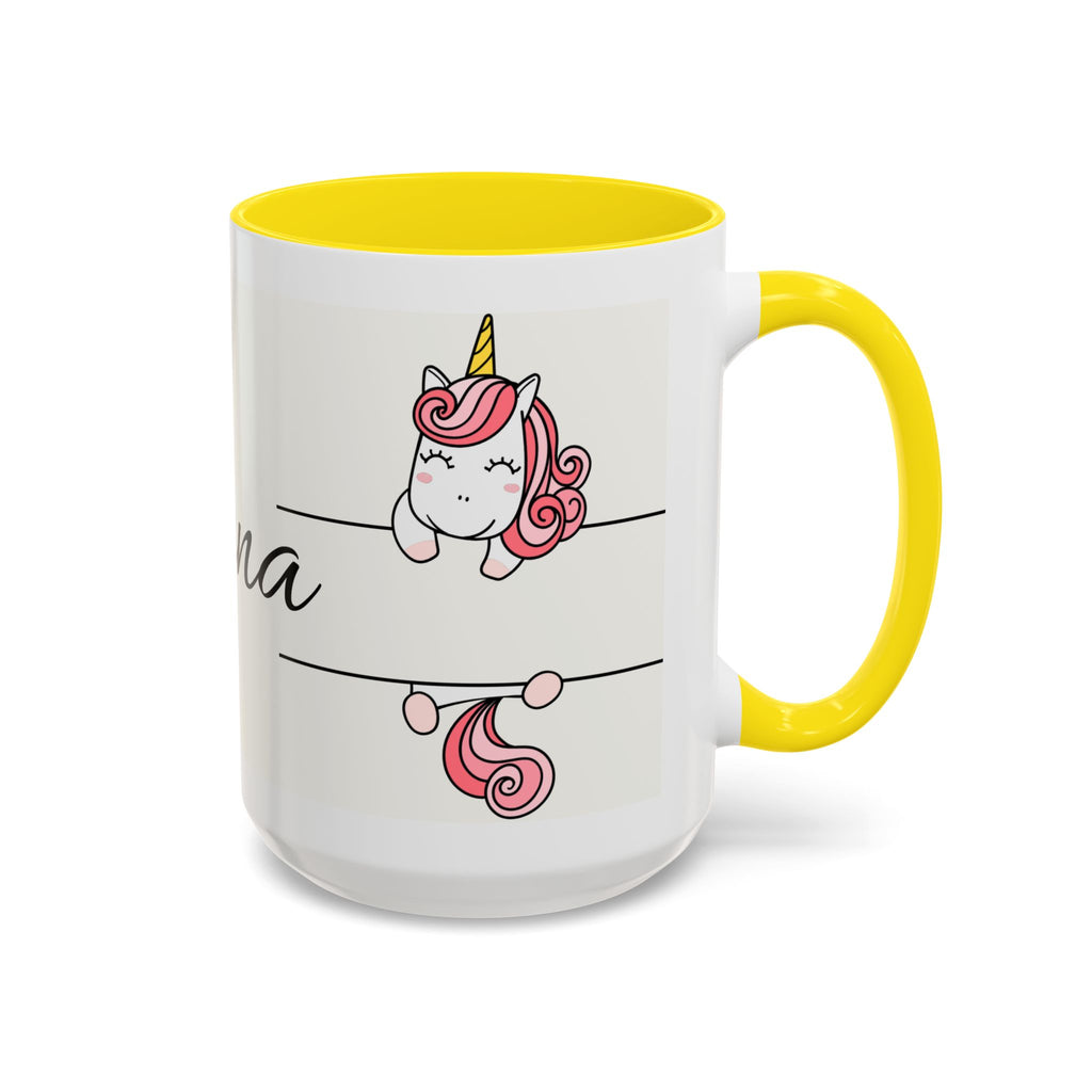 Personalized Unicorn Accent Coffee Mug - Cute Gift for Kids, Birthdays, Christmas, Unicorn Lovers, Custom Name Mug
