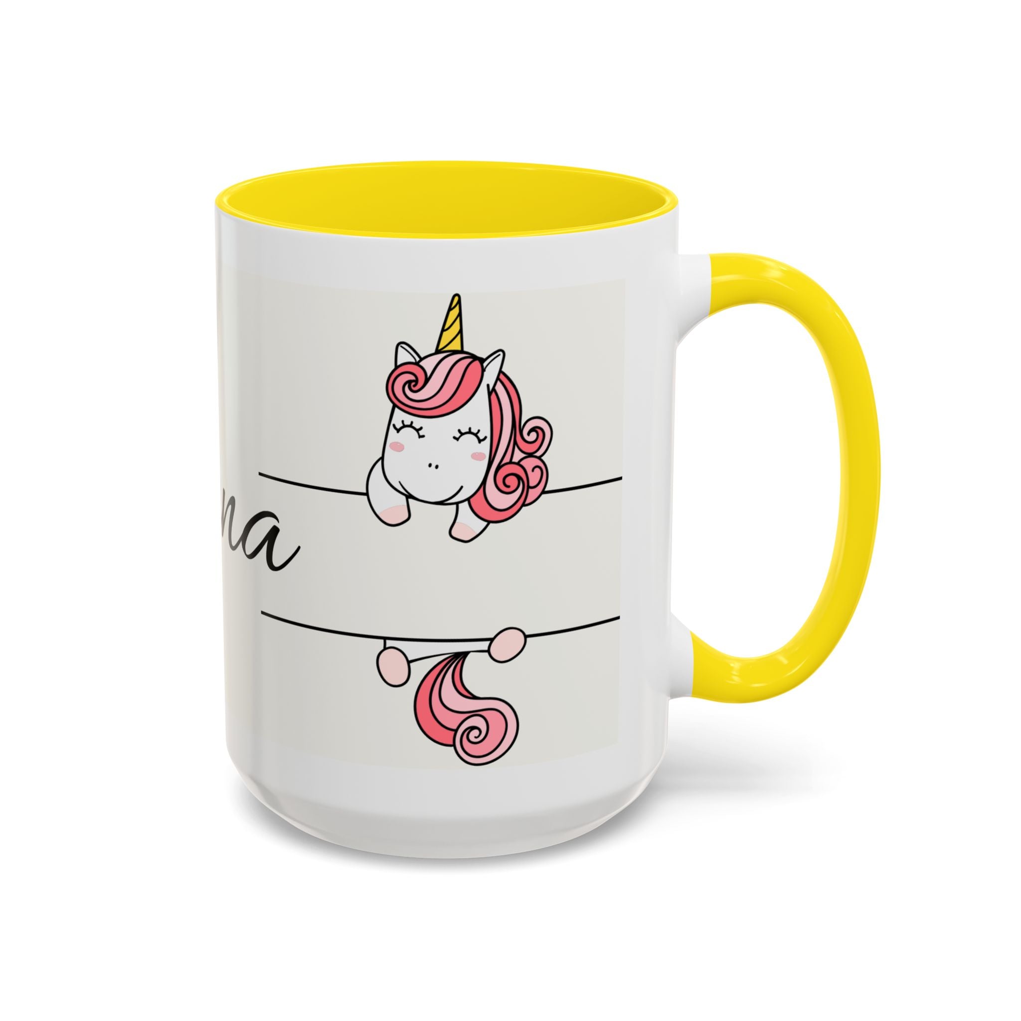 Personalized Unicorn Accent Coffee Mug - Cute Gift for Kids, Birthdays, Christmas, Unicorn Lovers, Custom Name Mug
