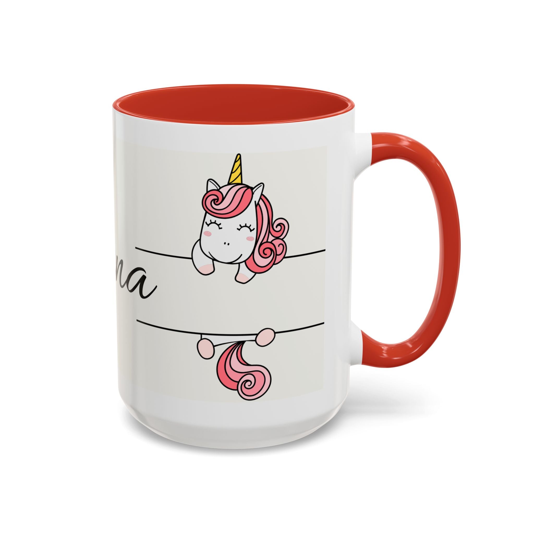 Personalized Unicorn Accent Coffee Mug - Cute Gift for Kids, Birthdays, Christmas, Unicorn Lovers, Custom Name Mug