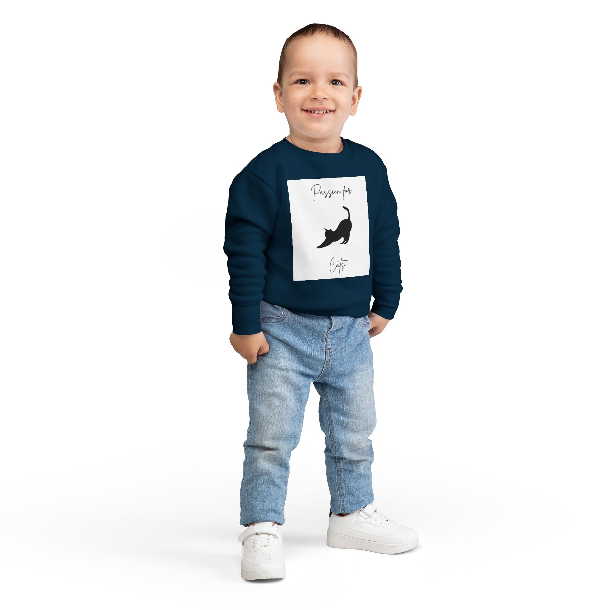 Toddler Cat Lover Sweatshirt, Perfect Gift for Cat Moms, Cute Childrenswear, Pet-Themed Apparel, Cozy Everyday Wear, Animal Lover Clothing