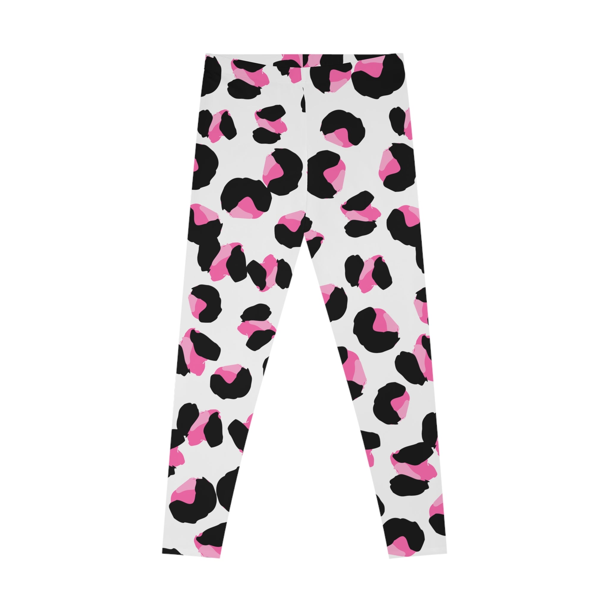 Trendy Pink Leopard Print Leggings, Workout Leggings, Activewear, Yoga Pants, Casual Wear, Gift for Her
