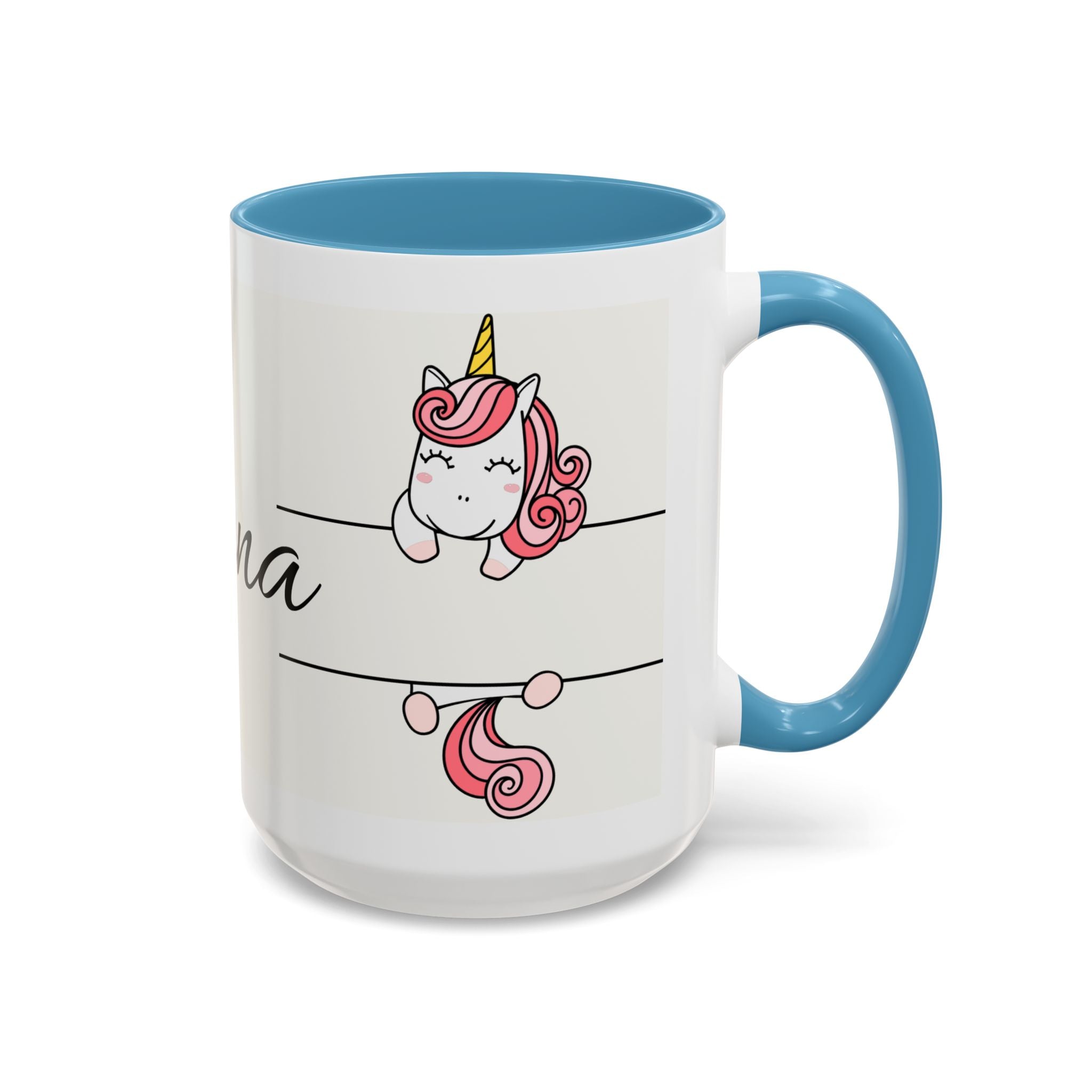 Personalized Unicorn Accent Coffee Mug - Cute Gift for Kids, Birthdays, Christmas, Unicorn Lovers, Custom Name Mug