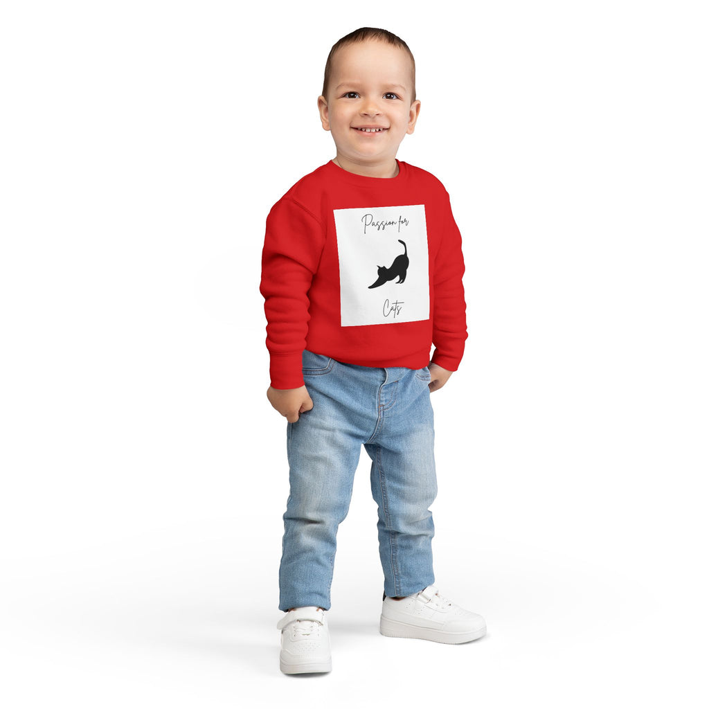 Toddler Cat Lover Sweatshirt, Perfect Gift for Cat Moms, Cute Childrenswear, Pet-Themed Apparel, Cozy Everyday Wear, Animal Lover Clothing