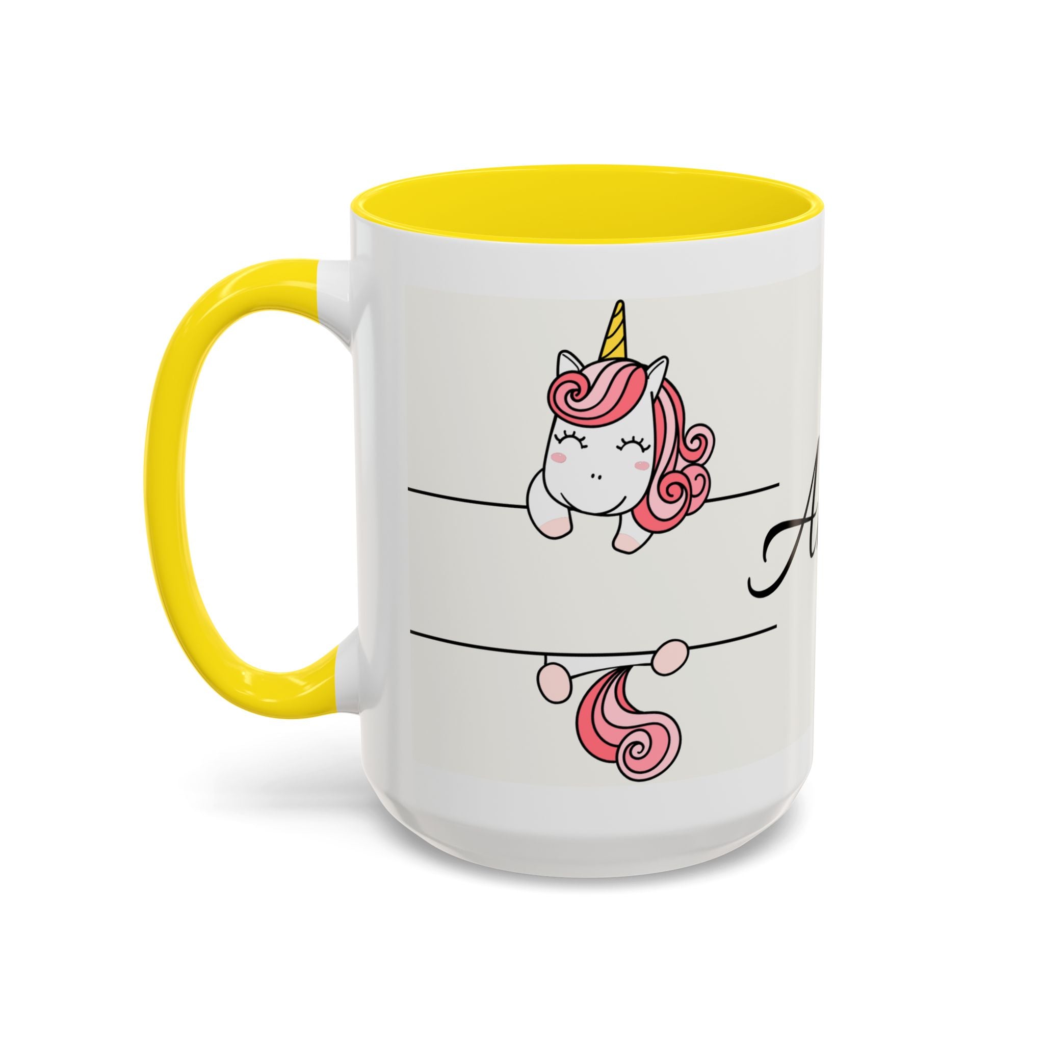 Personalized Unicorn Accent Coffee Mug - Cute Gift for Kids, Birthdays, Christmas, Unicorn Lovers, Custom Name Mug