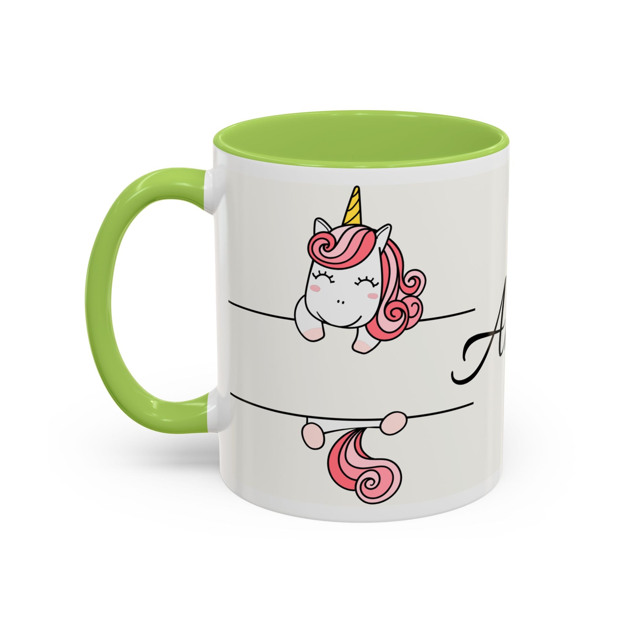 Personalized Unicorn Accent Coffee Mug - Cute Gift for Kids, Birthdays, Christmas, Unicorn Lovers, Custom Name Mug