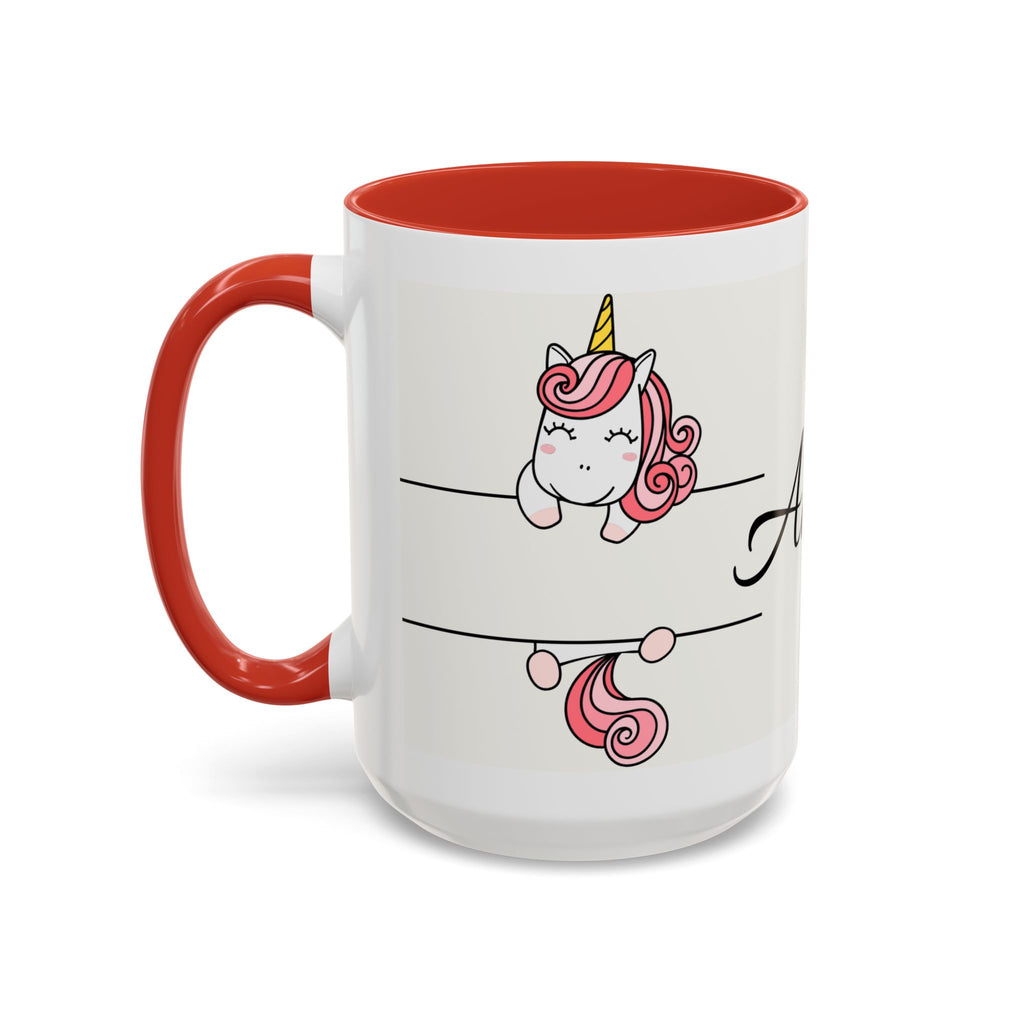 Personalized Unicorn Accent Coffee Mug - Cute Gift for Kids, Birthdays, Christmas, Unicorn Lovers, Custom Name Mug