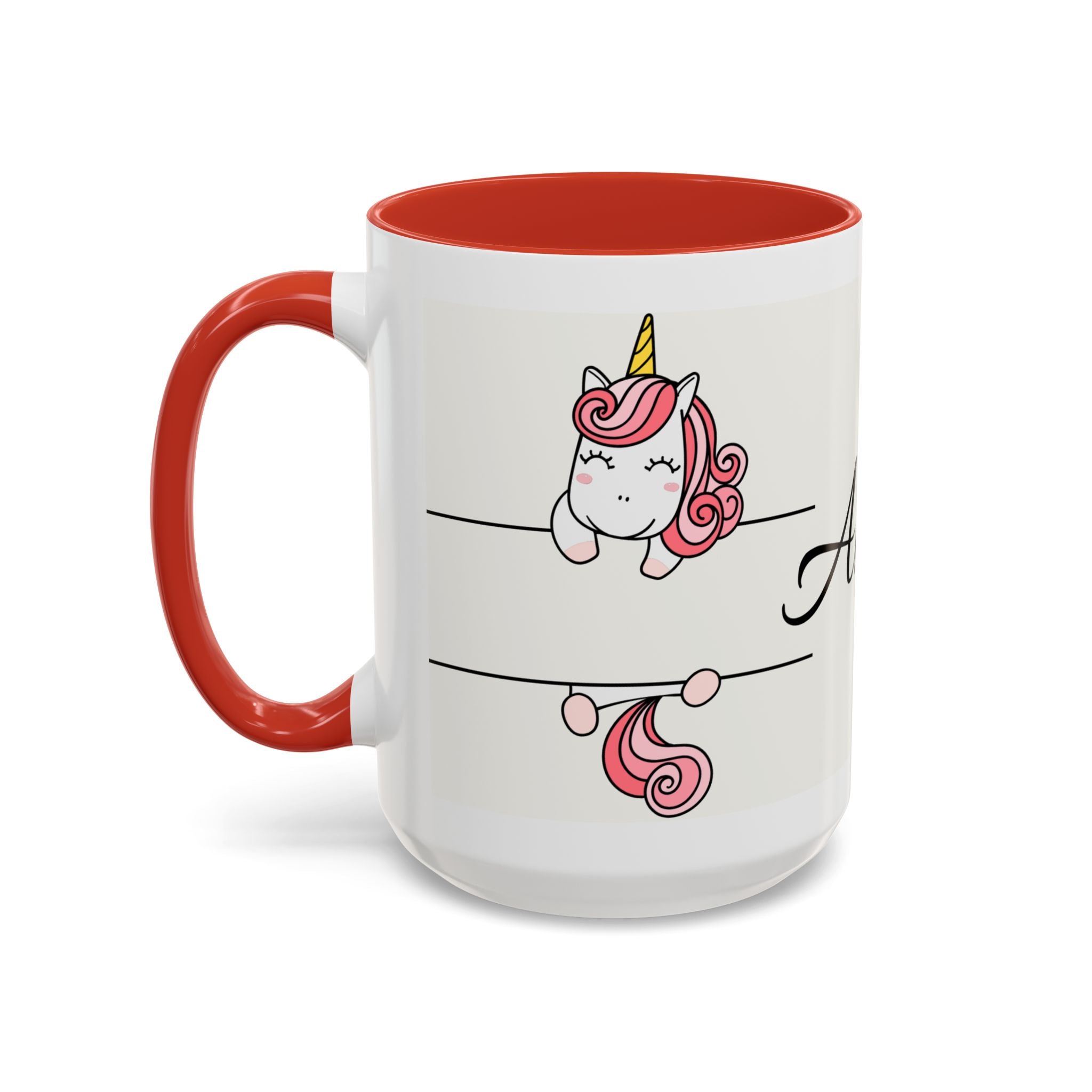 Personalized Unicorn Accent Coffee Mug - Cute Gift for Kids, Birthdays, Christmas, Unicorn Lovers, Custom Name Mug