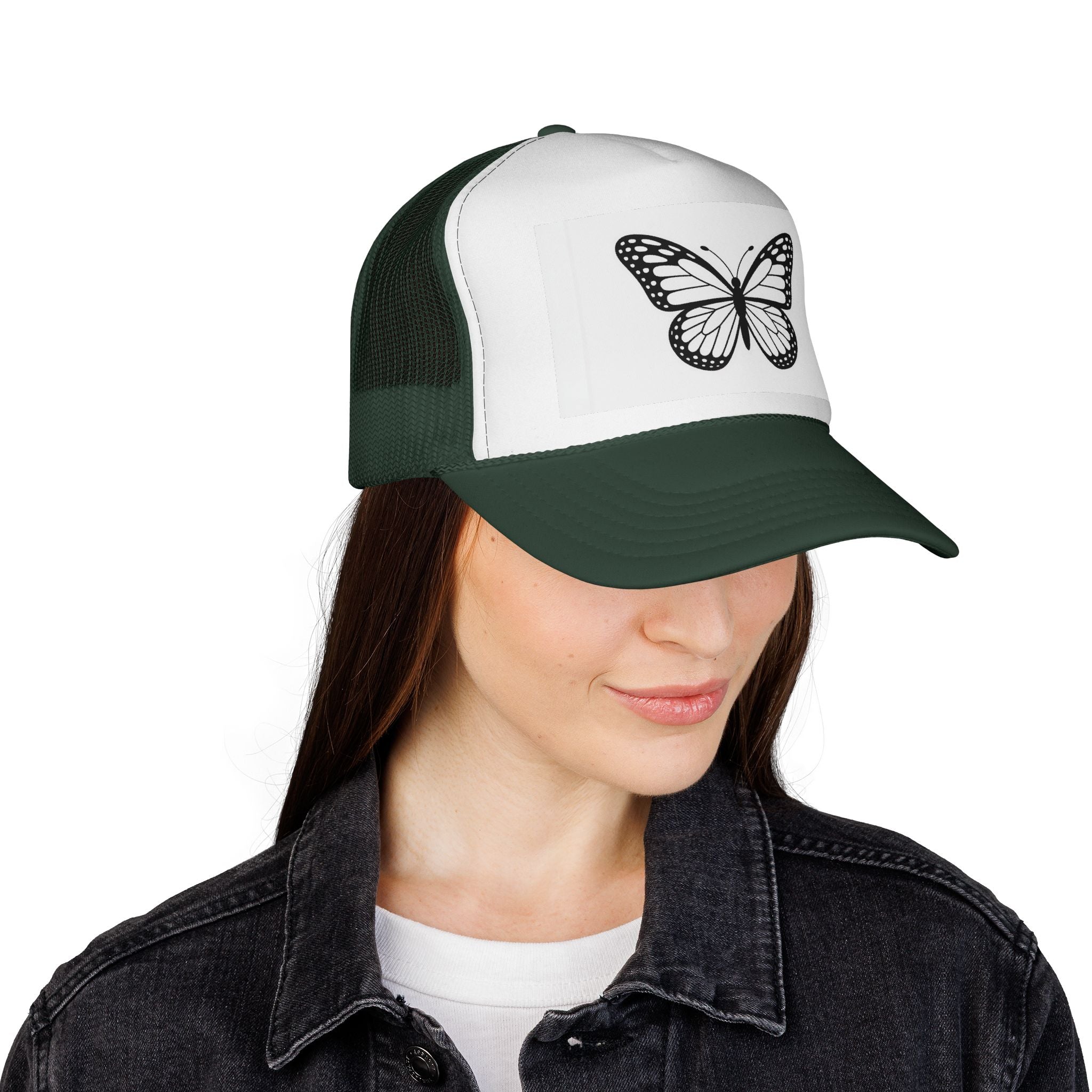 Butterfly Trucker Cap - Trendy Adjustable Hat, Outdoor Fashion, Festival Gear, Gift for Nature Lovers, Summer Accessory