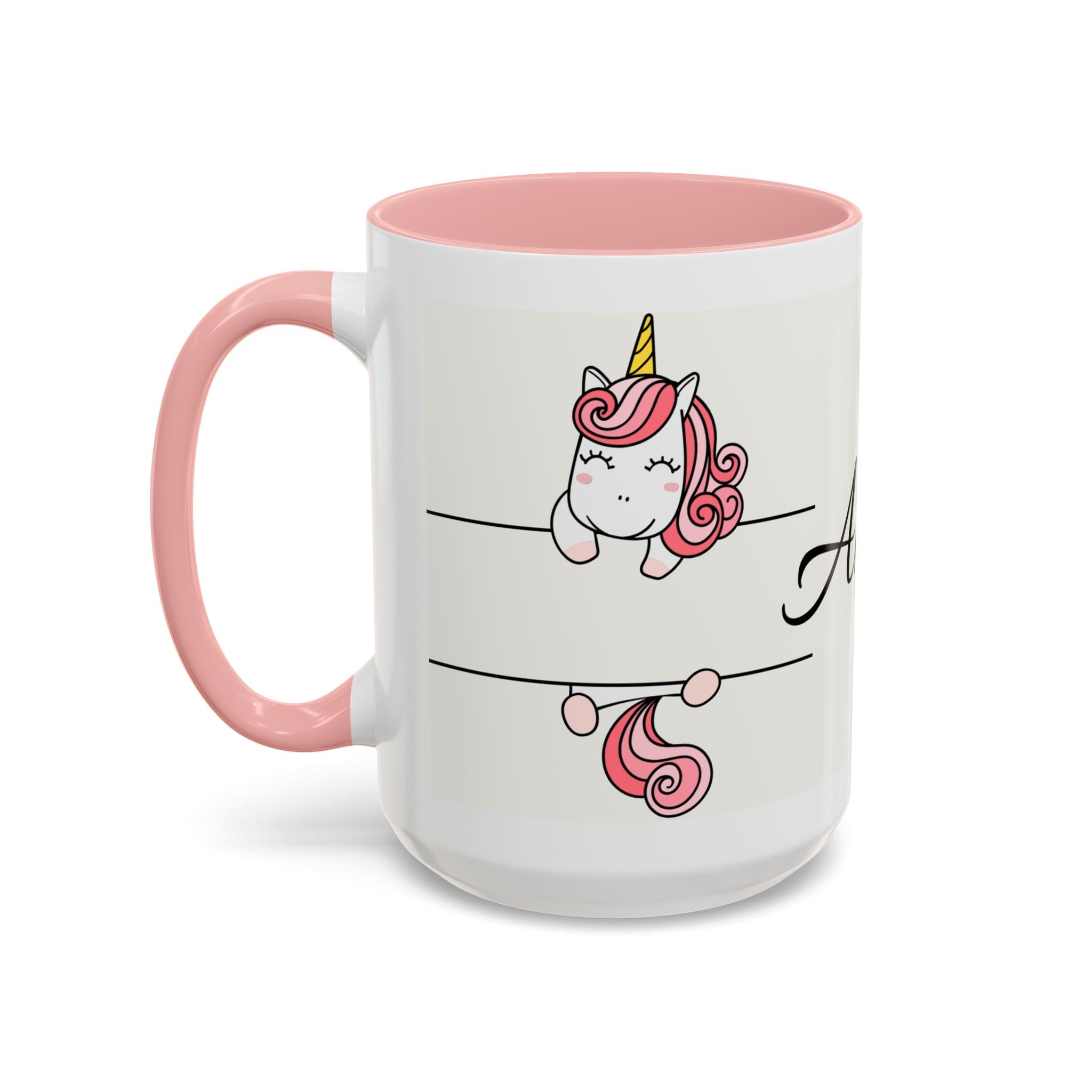 Personalized Unicorn Accent Coffee Mug - Cute Gift for Kids, Birthdays, Christmas, Unicorn Lovers, Custom Name Mug