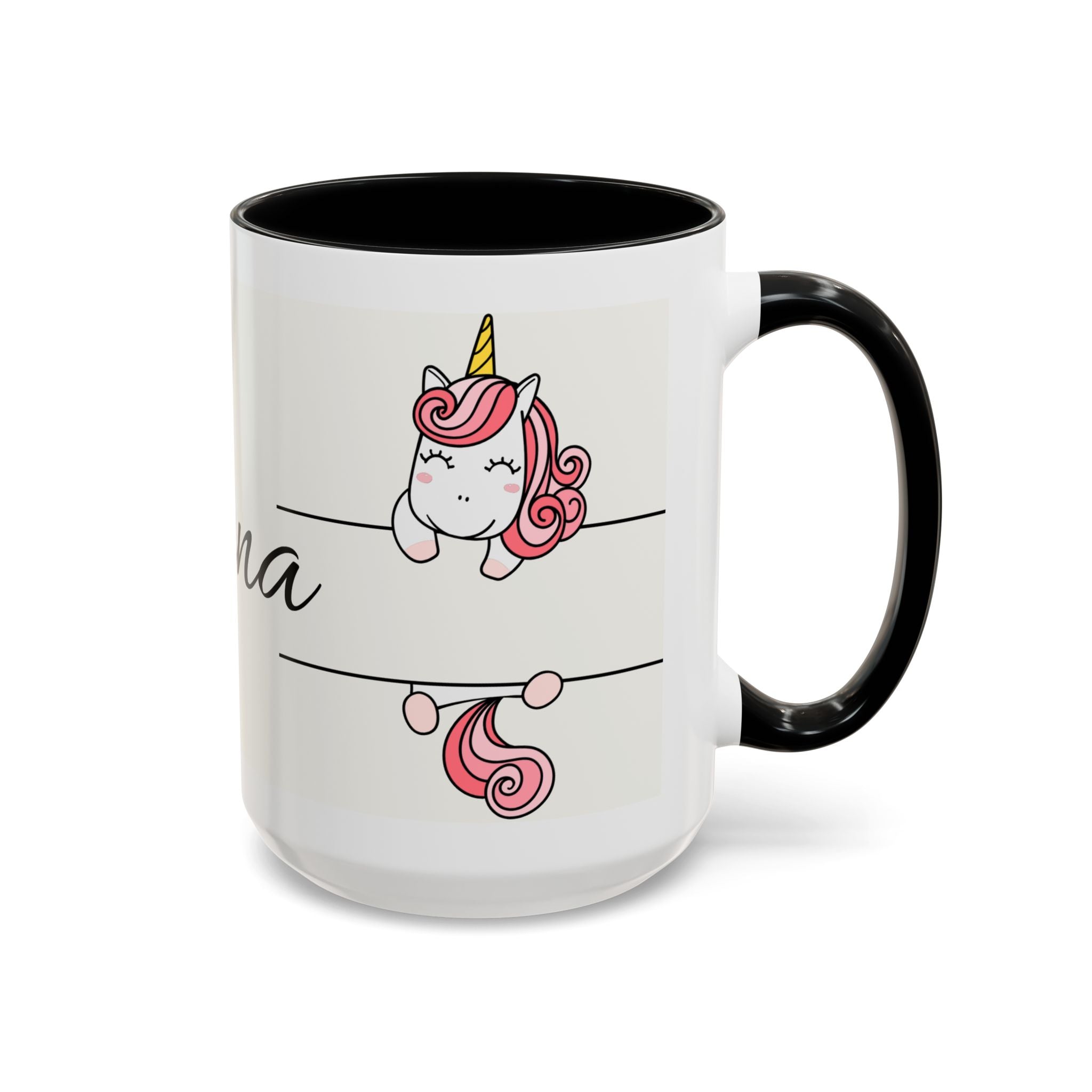 Personalized Unicorn Accent Coffee Mug - Cute Gift for Kids, Birthdays, Christmas, Unicorn Lovers, Custom Name Mug