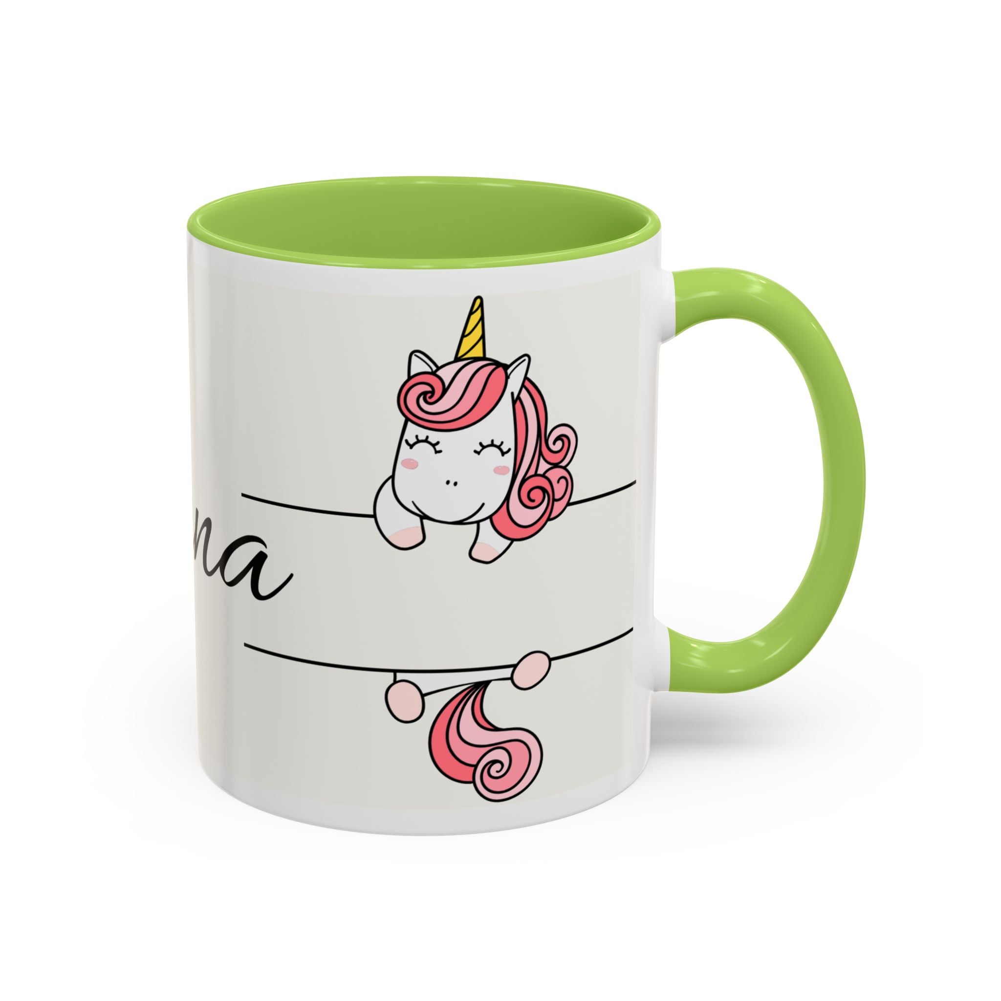 Personalized Unicorn Accent Coffee Mug - Cute Gift for Kids, Birthdays, Christmas, Unicorn Lovers, Custom Name Mug